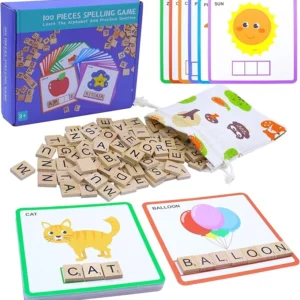 Spelling Games with 30 Double-Sided Flash Cards